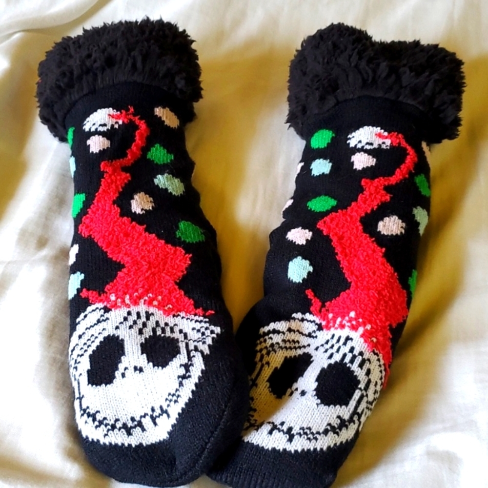 Disney Nightmare before Christmas fuzzy socks NWOT